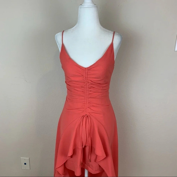 NWT Anthropologie Finders Keepers Midi Dress Ruffles Pink Size S - Picture 6 of 12